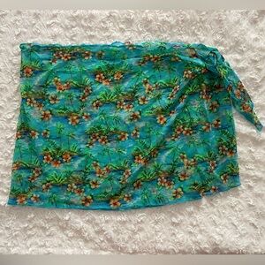 Vintage Hawaiian Beach Bathing Suit Sarong Coverup Skirt Sz S-L